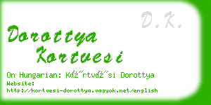 dorottya kortvesi business card